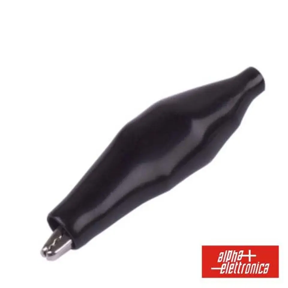PINÇA CROCODILO 44MM ISOLADA PRETA 1