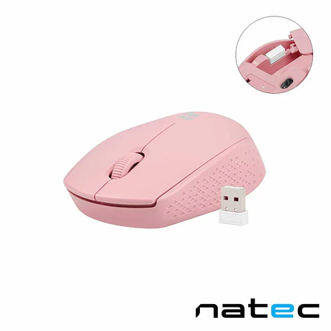 Rato Óptico STORK S/ Fios 1600DPI USB Rosa NATEC