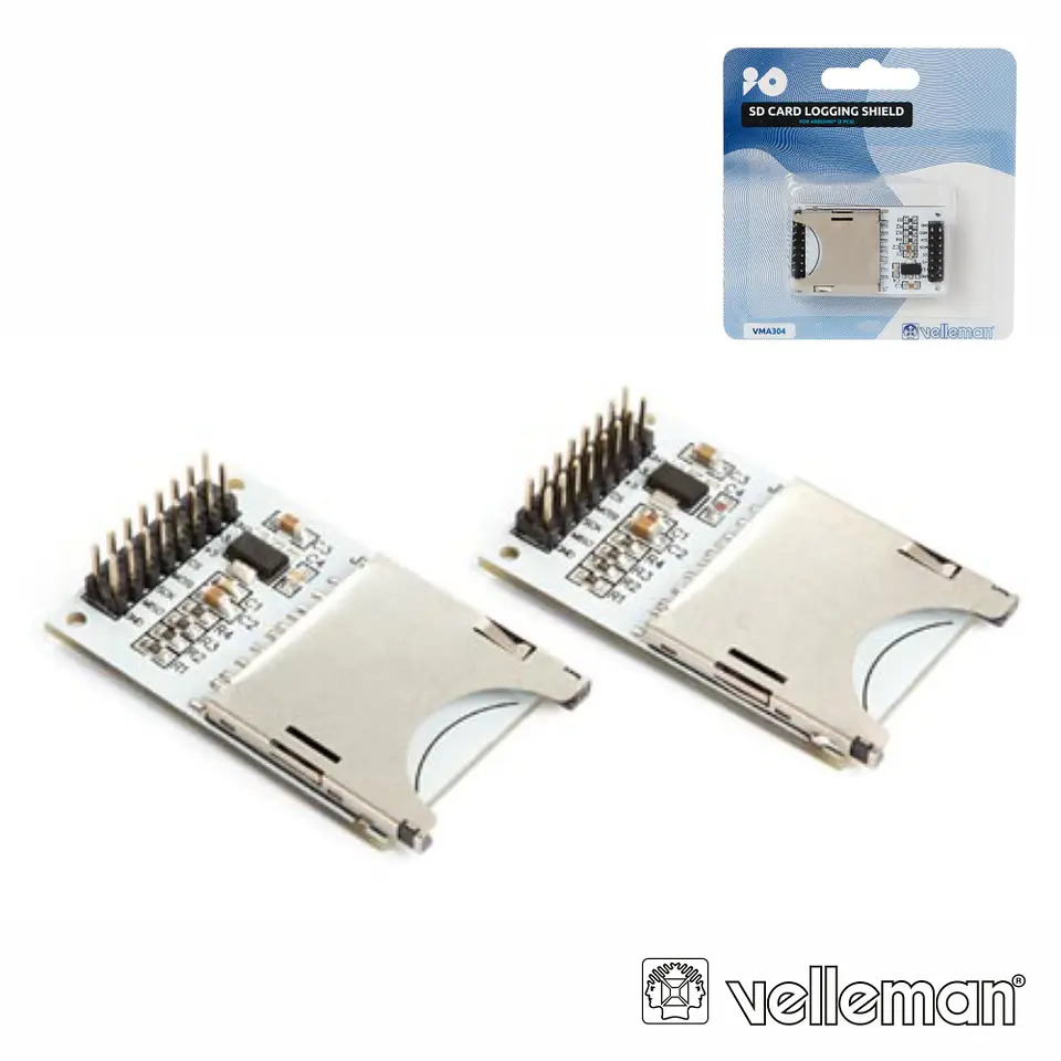 MÓDULO EXTENSÃO DE MEMÓRIA CARTÃO SD P/ ARDUINO VELLEMAN 1