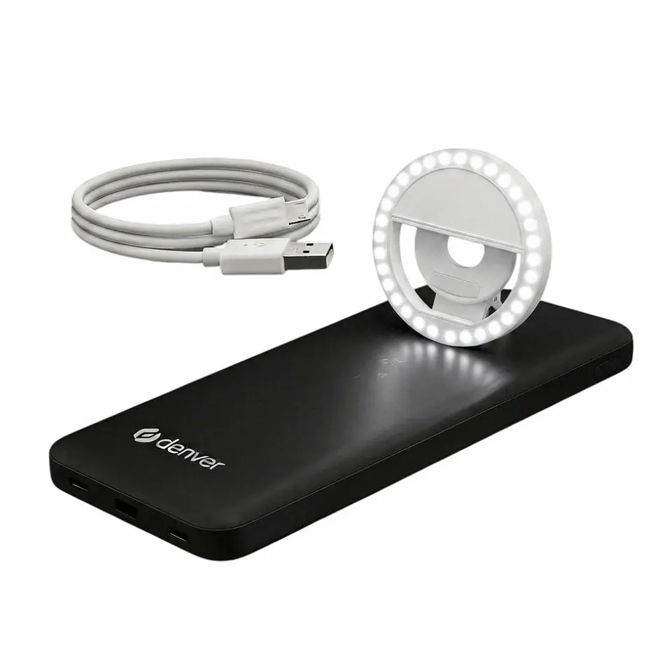 Powerbank 10000mAh+Anel de Luz P/ Telemóvel Universal 1