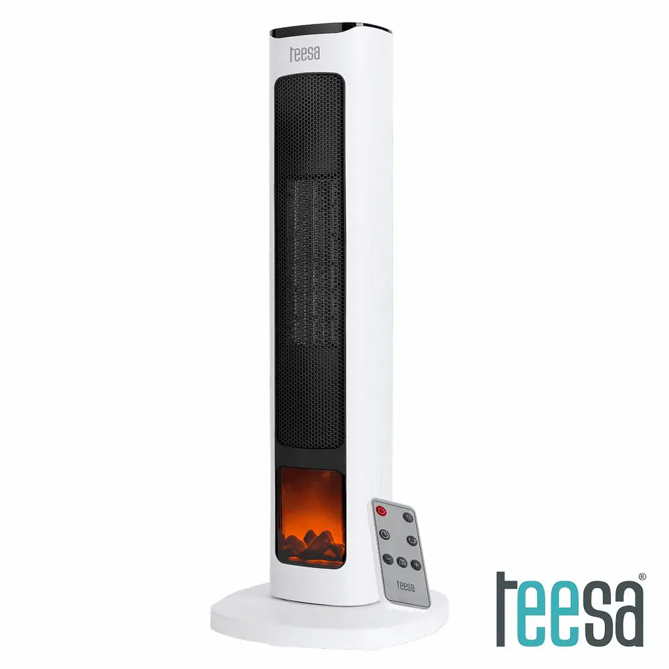 Aquecedor Termoventilador Torre 1000/2000W C/ Comando TEESA 1