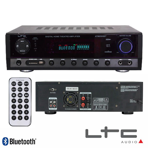 AMPLIFICADOR STEREO HIFI 2X50W + 3X20W USB/FM/BT/SD LTC
