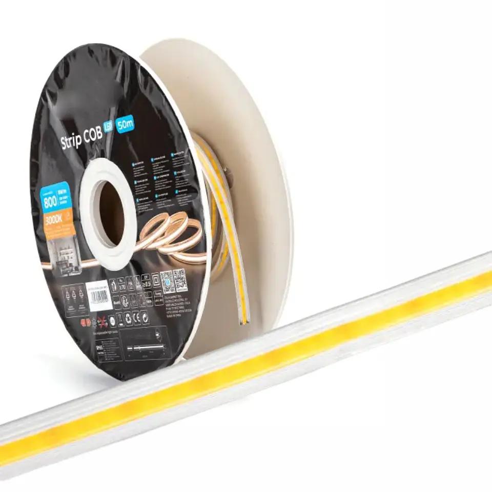 Fita LED COB 3000K 220V 50m IP65 8W/m 1