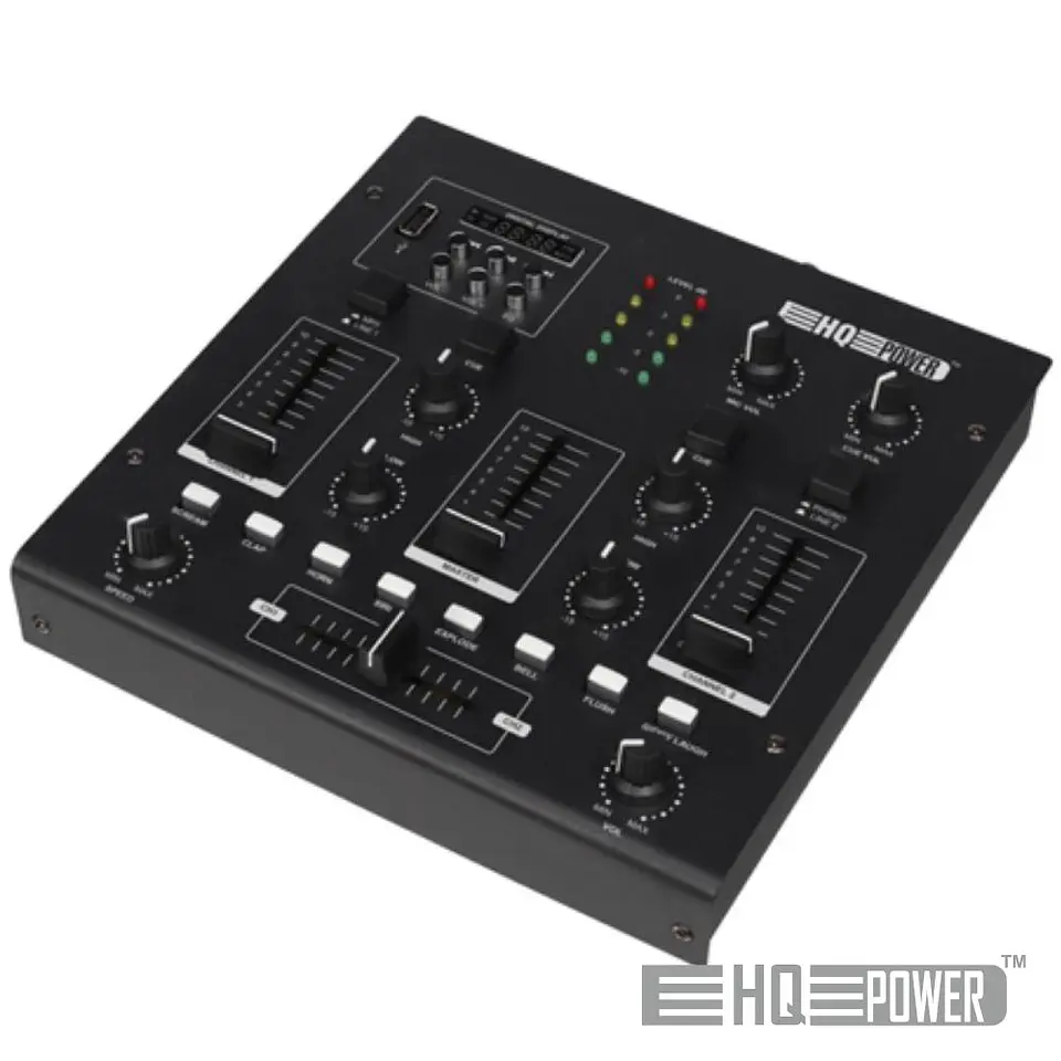 Mesa De Mistura 2 Canais 3 Entradas USB/REC/FX HQPOWER 1