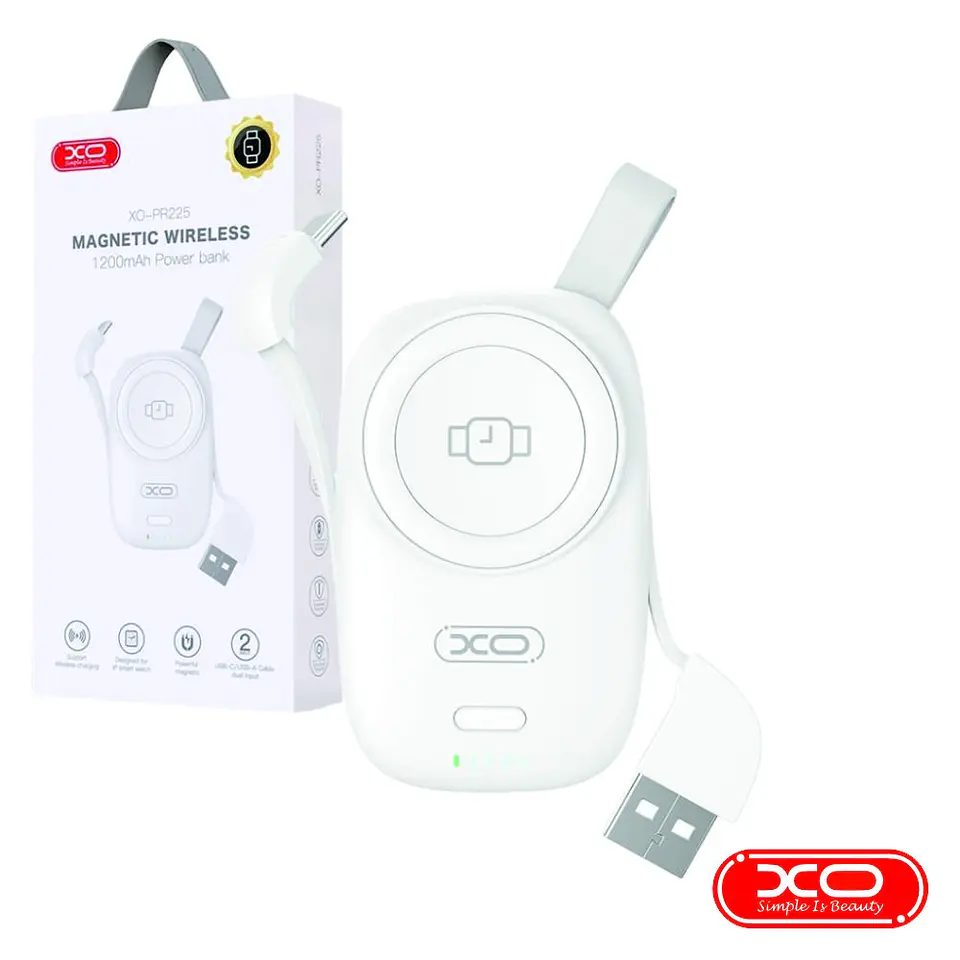 Powerbank P/ SmartWatch 1200mAh Branco XO 1