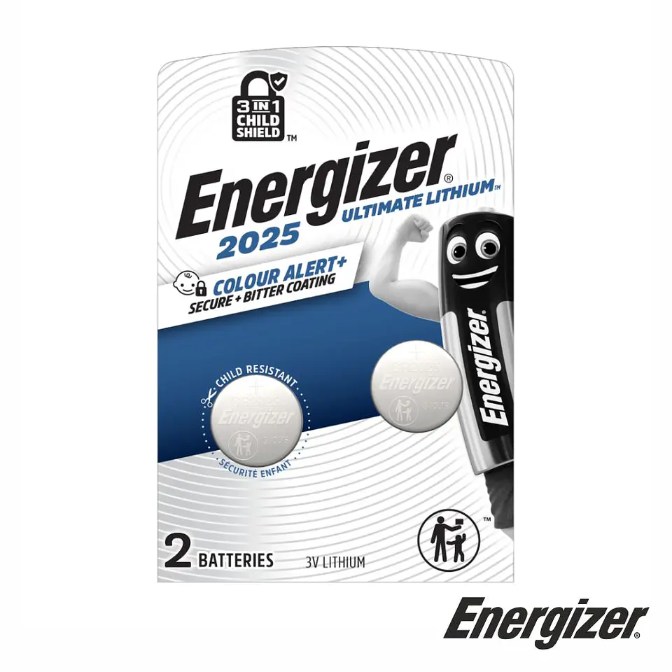 Pilha Lítio Ultimate Botão CR2025 3V 2x Blister ENERGIZER 1