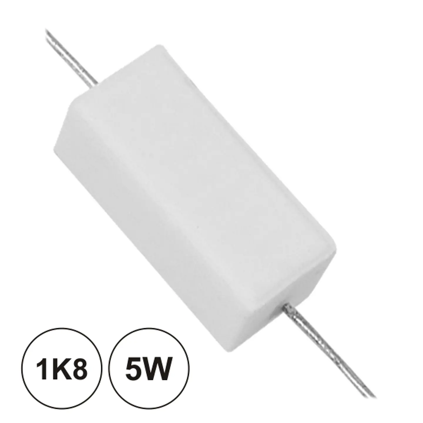 RESISTÊNCIA BOBINADA 1K8 5W 1