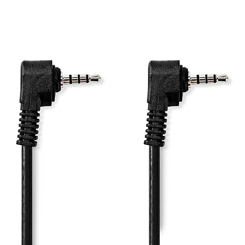 Cabo Jack 3.5mm Macho / Jack 3.5mm Macho 4p Preto 2m
