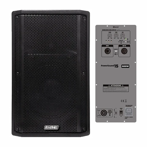 Coluna Amplificada 15" 600W Bluetooth V4.1