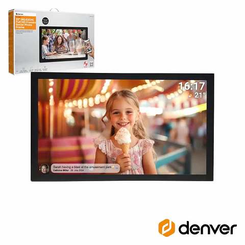 Moldura Digital FRAMEO 32" Preto DENVER