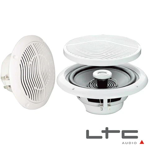 CONJUNTO 2 COLUNAS 6,5" C/ GRELHAS ESTANQUES 120W LTC