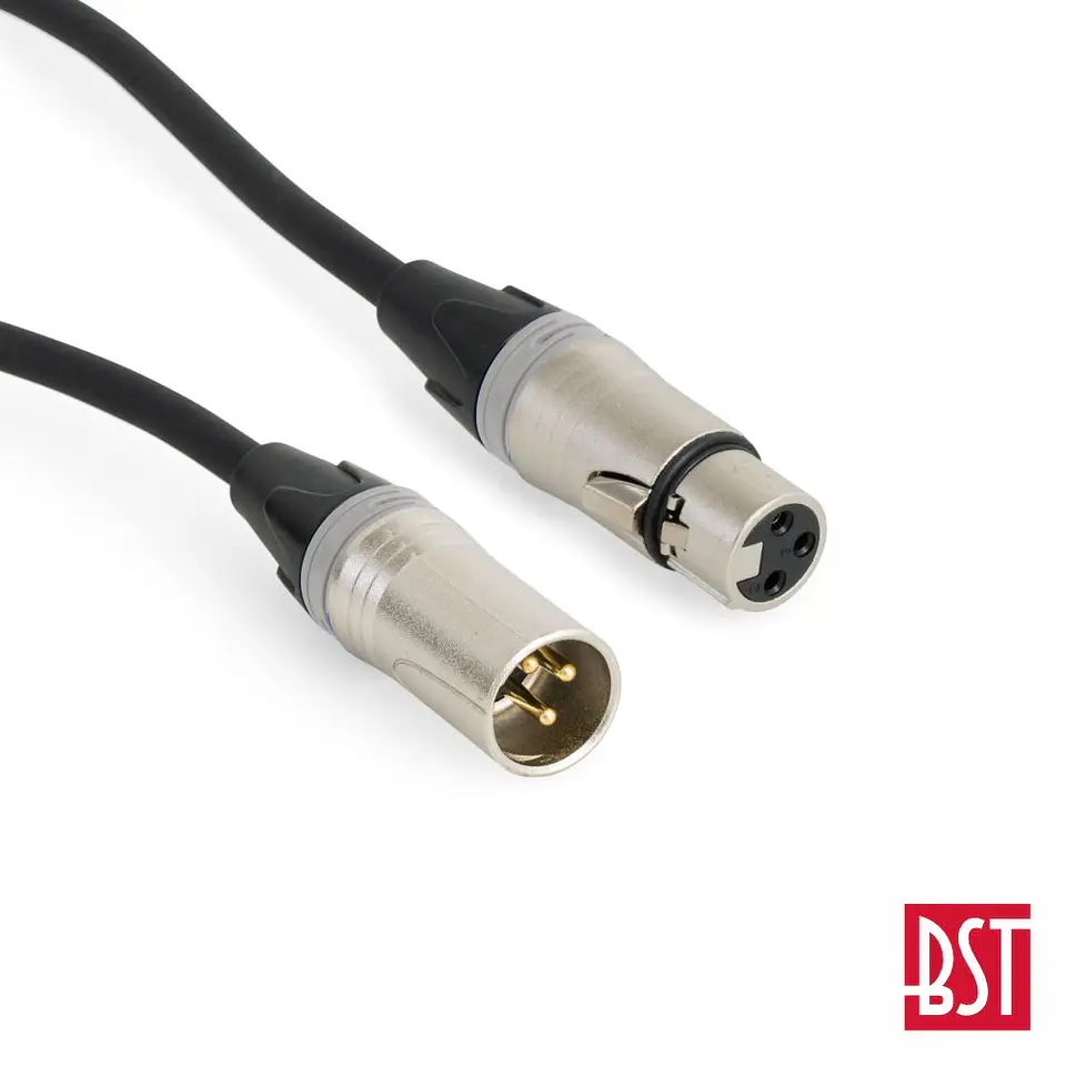 Cabo DMX XLR 3p Macho / XLR 3p Fêmea 20m BST 1