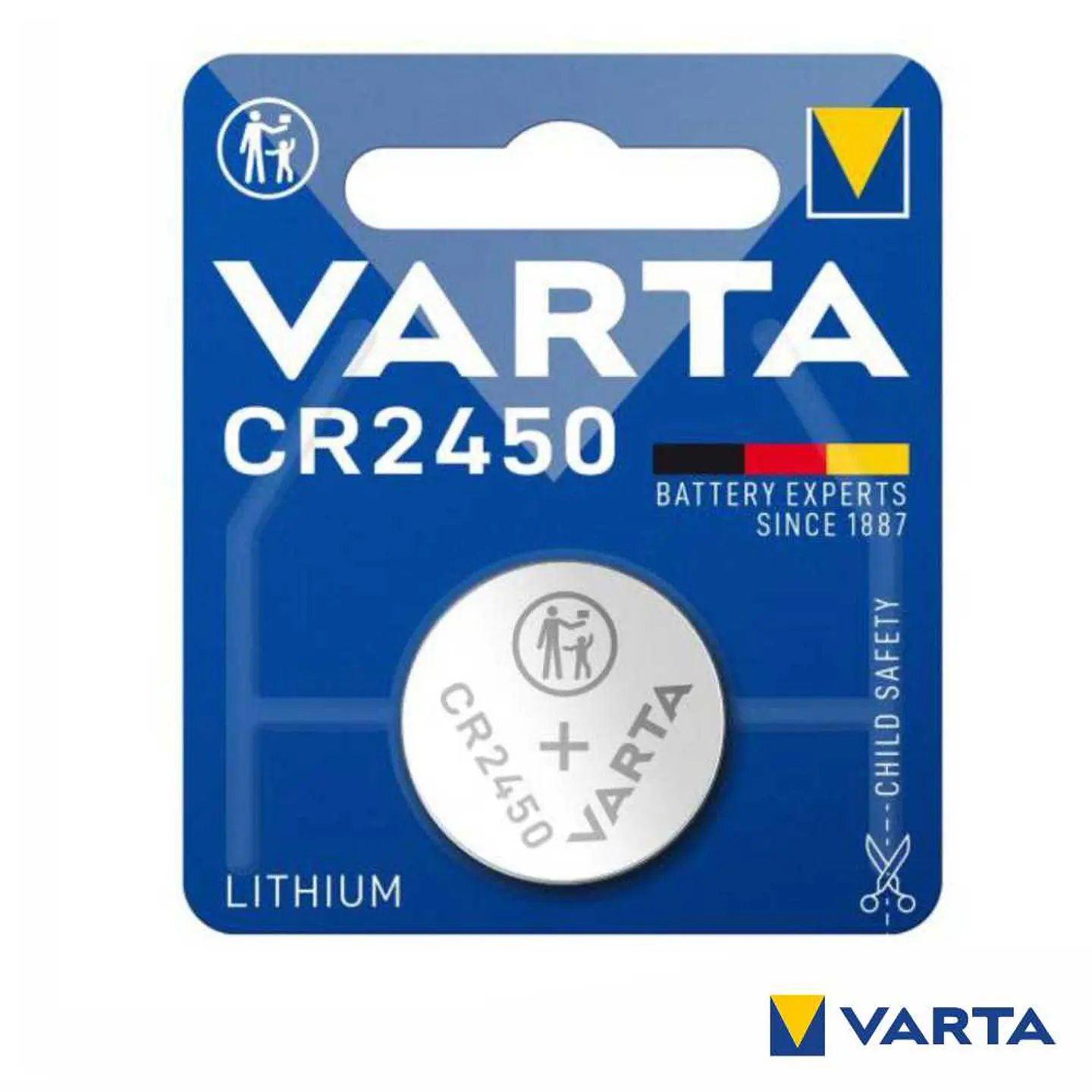 Pilha Lithium Botão CR2450 3V Blister VARTA 1