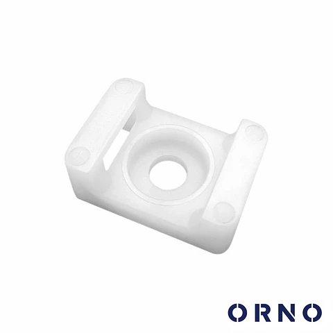 Fixador P/ Abraçadeiras 22x16mm até 5.1mm 100X Branco ORNO