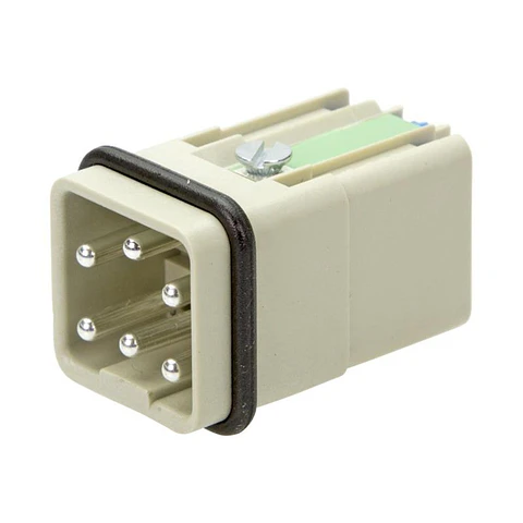 Ficha HDC Macho 6 Pinos 5+PE (Tamanho 3A) HARTING