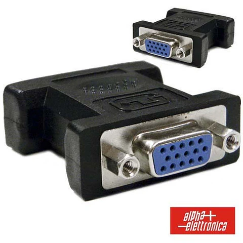 FICHA ADAPTADORA VGA 15P FÊMEA / VGA 15P FÊMEA