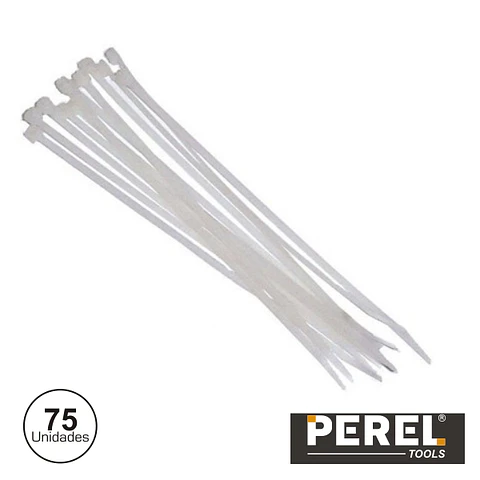 BRAÇADEIRA PLÁSTICA 75X BRANCO PEREL