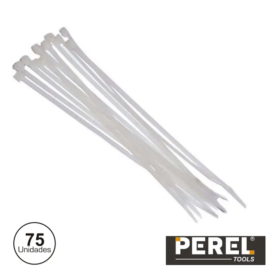 BRAÇADEIRA PLÁSTICA 75X BRANCO PEREL 1