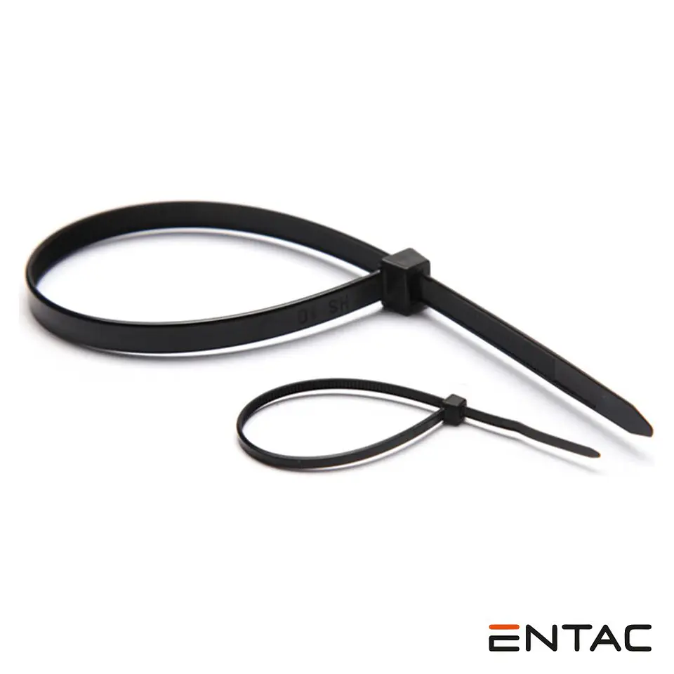 Conjunto 50 Braçadeiras Nylon 2.5x200mm Preto ENTAC 1