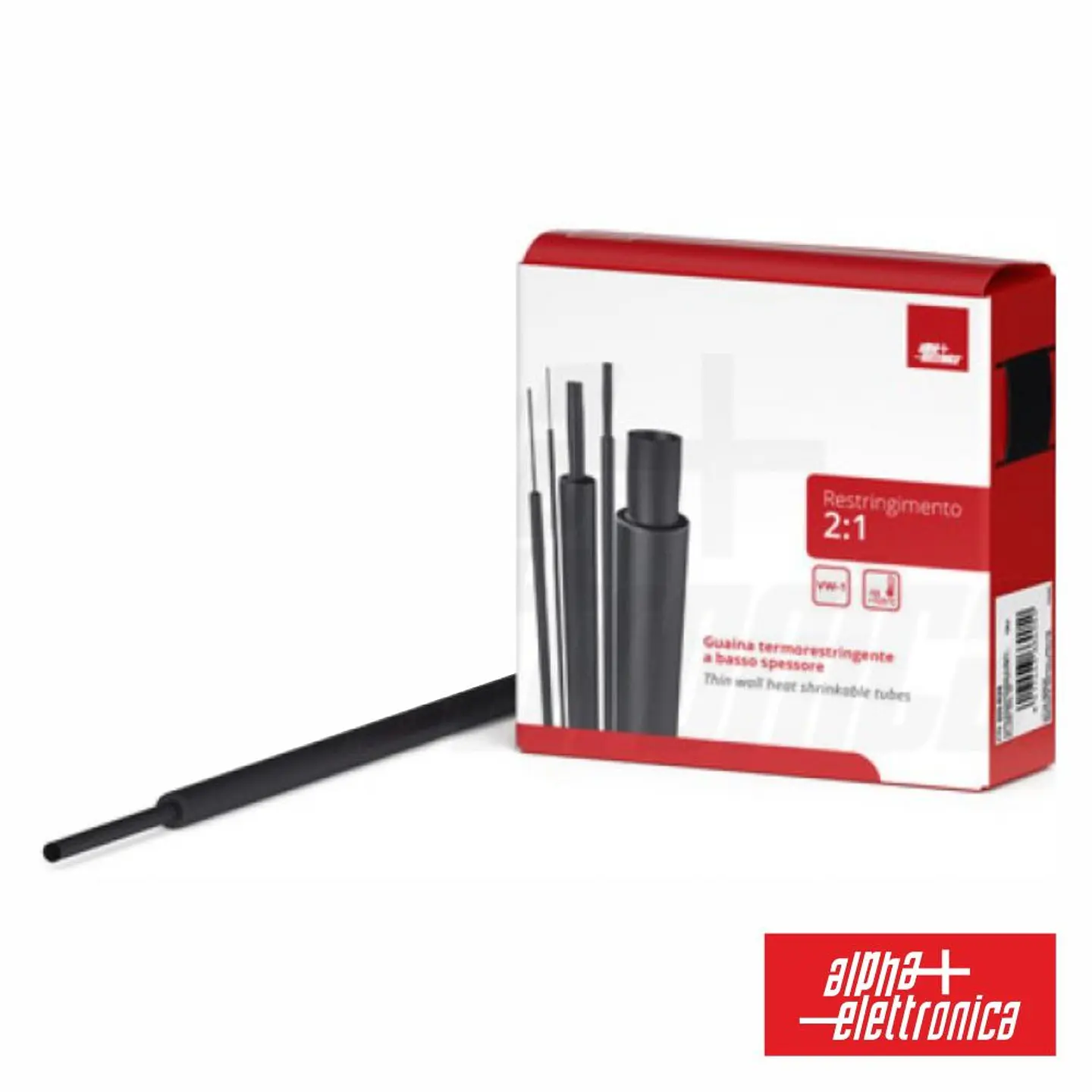 Tubo Manga Termoretráctil Ø12.7mm 5m Preto ALPHA 1