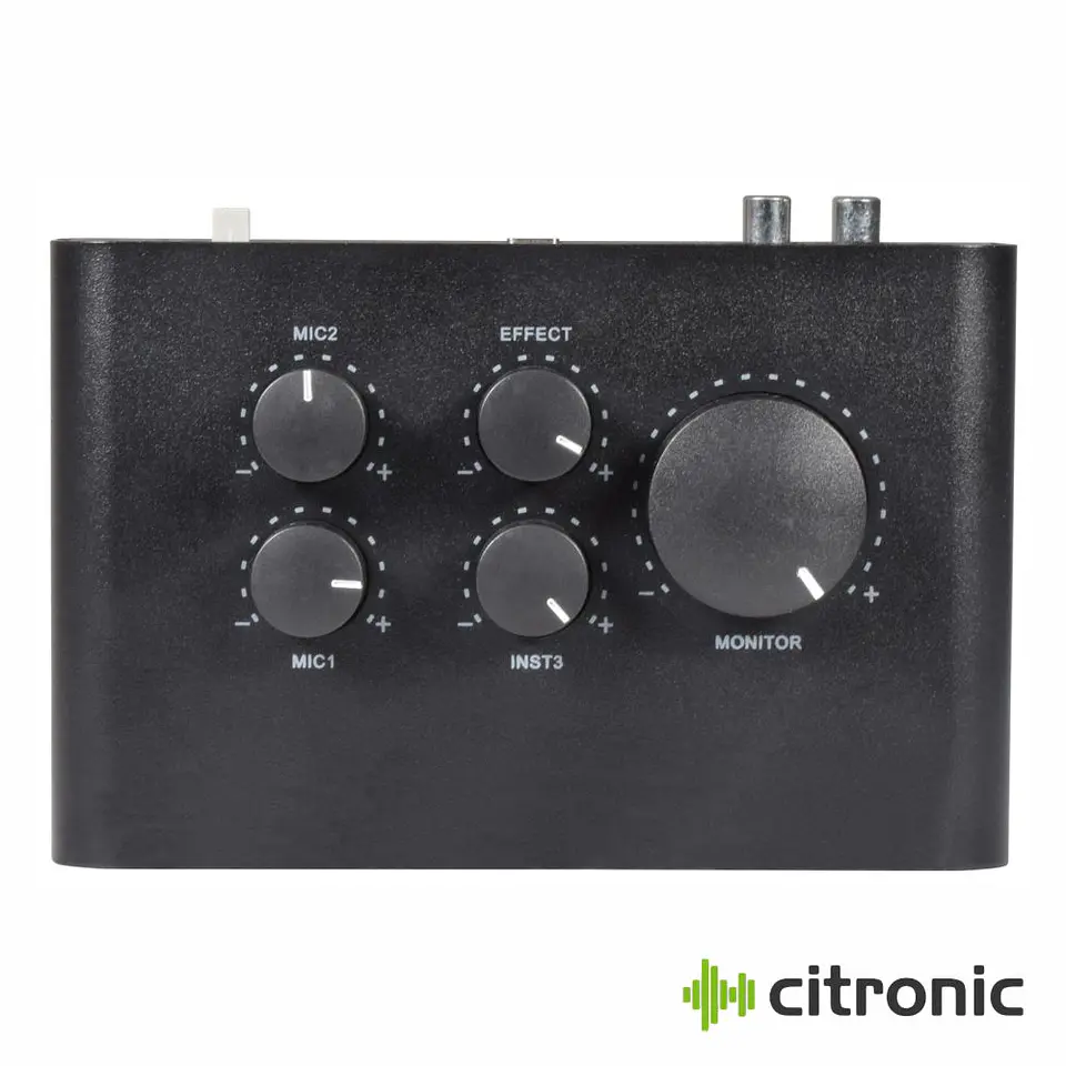 Interface Áudio Profissional 2x Mic + Instrumentos CITRONIC 1
