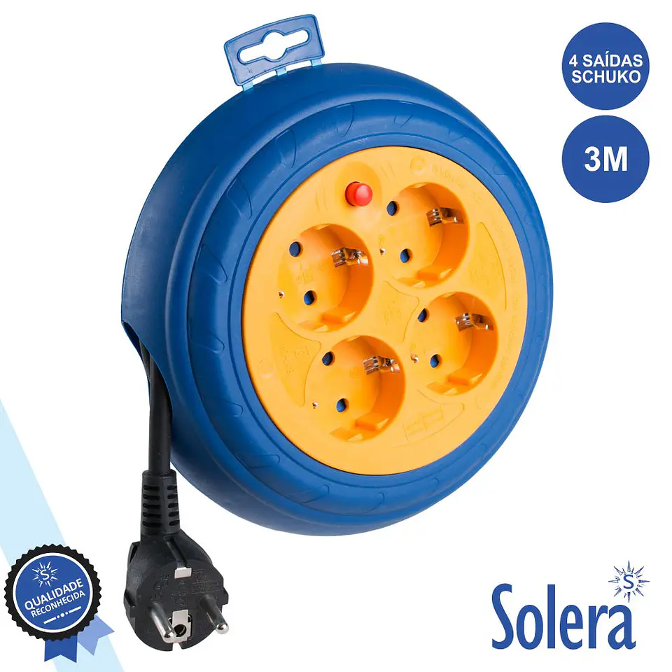 EXTENSÃO TOMADA ELÉTRICA C/ 4 SAÍDAS 3M SOLERA 1
