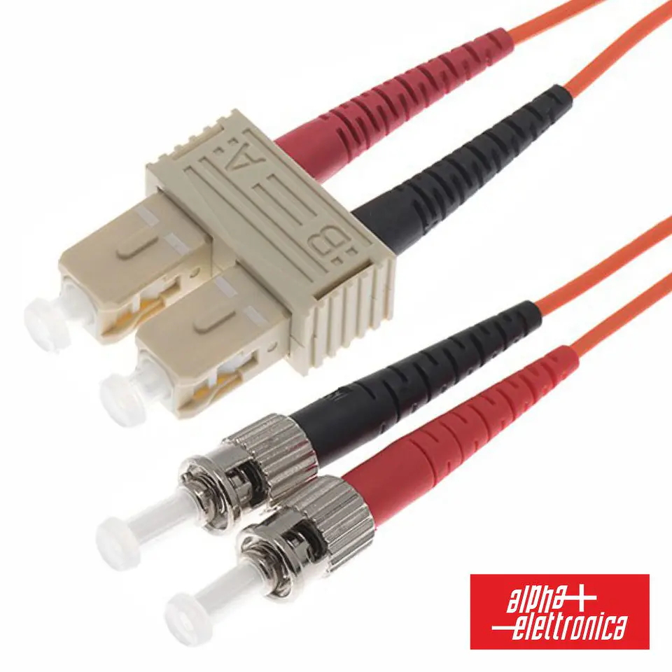 CABO FIBRA ÓPTICA MULTIMODO OM2 3MM SC/UPC-ST/UPC 1M ALPHA 1