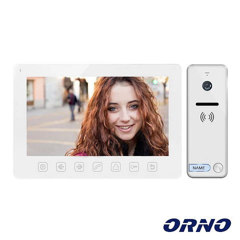 Vídeo Porteiro C/ Lcd 7" Cores LEDS Branco ORNO