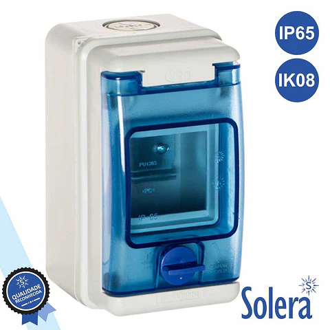 CAIXA DISTRIBUIÇÃO ELÉTRICA 3 ELEMENTOS IP65 IK08 SOLERA