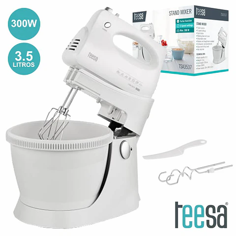 BATEDEIRA ELÉTRICA 300W 5 VELOCIDADES C/ TAÇA 3.5L TEESA