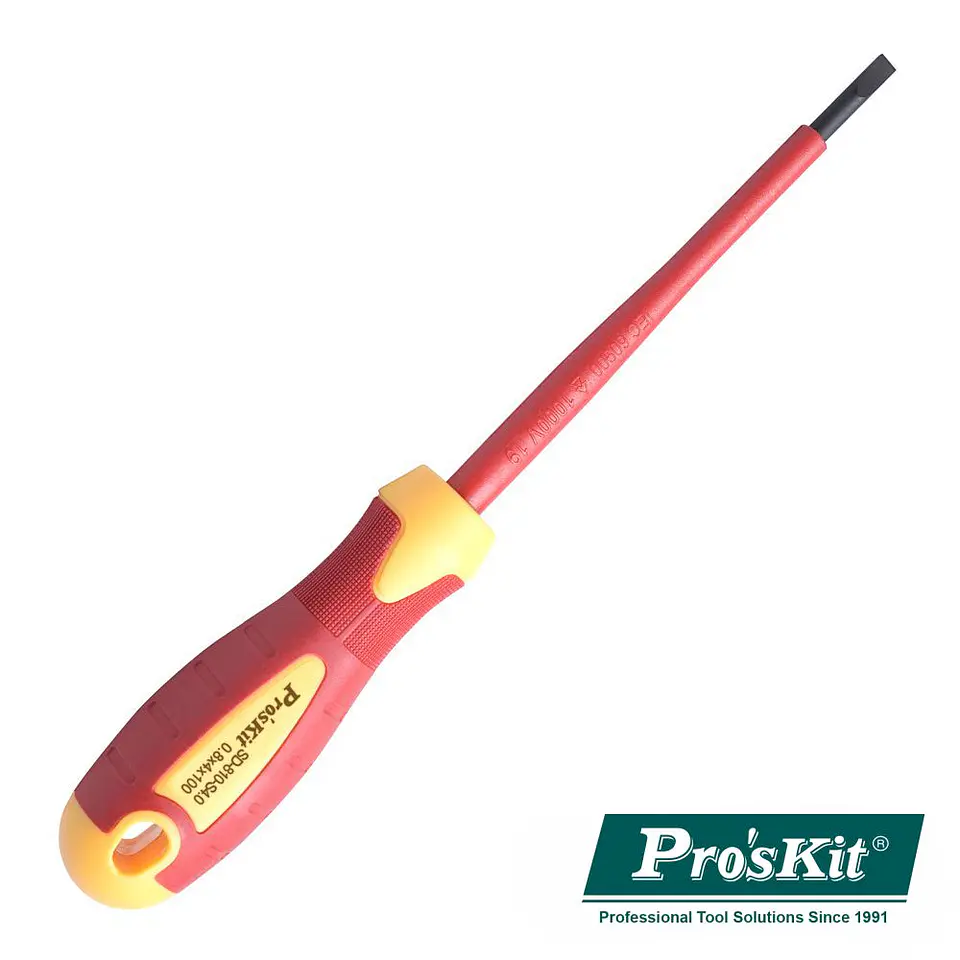 Chave Fendas 0.8x4.0x100mm VDE 1000V PROSKIT 1