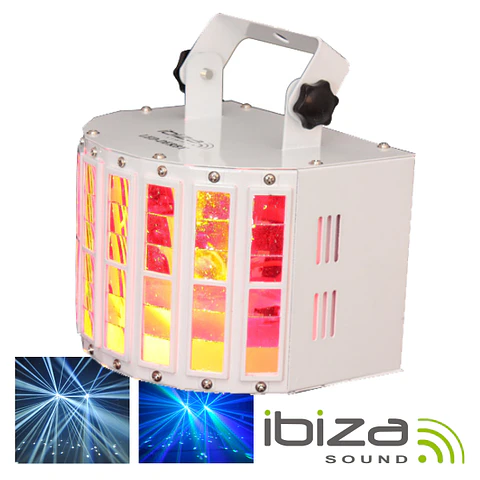 PROJETOR LUZ C/ 2 LEDS RGBW 10W DMX MIC 30W IBIZA