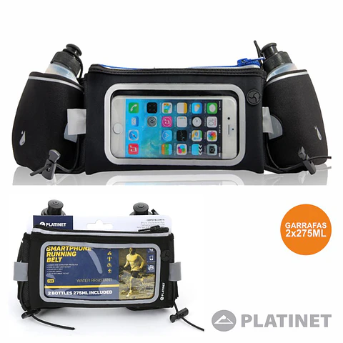BOLSA DESPORTO CINTURA P/ TELEMÓVEL C/ 2 GARRAFAS PLATINET