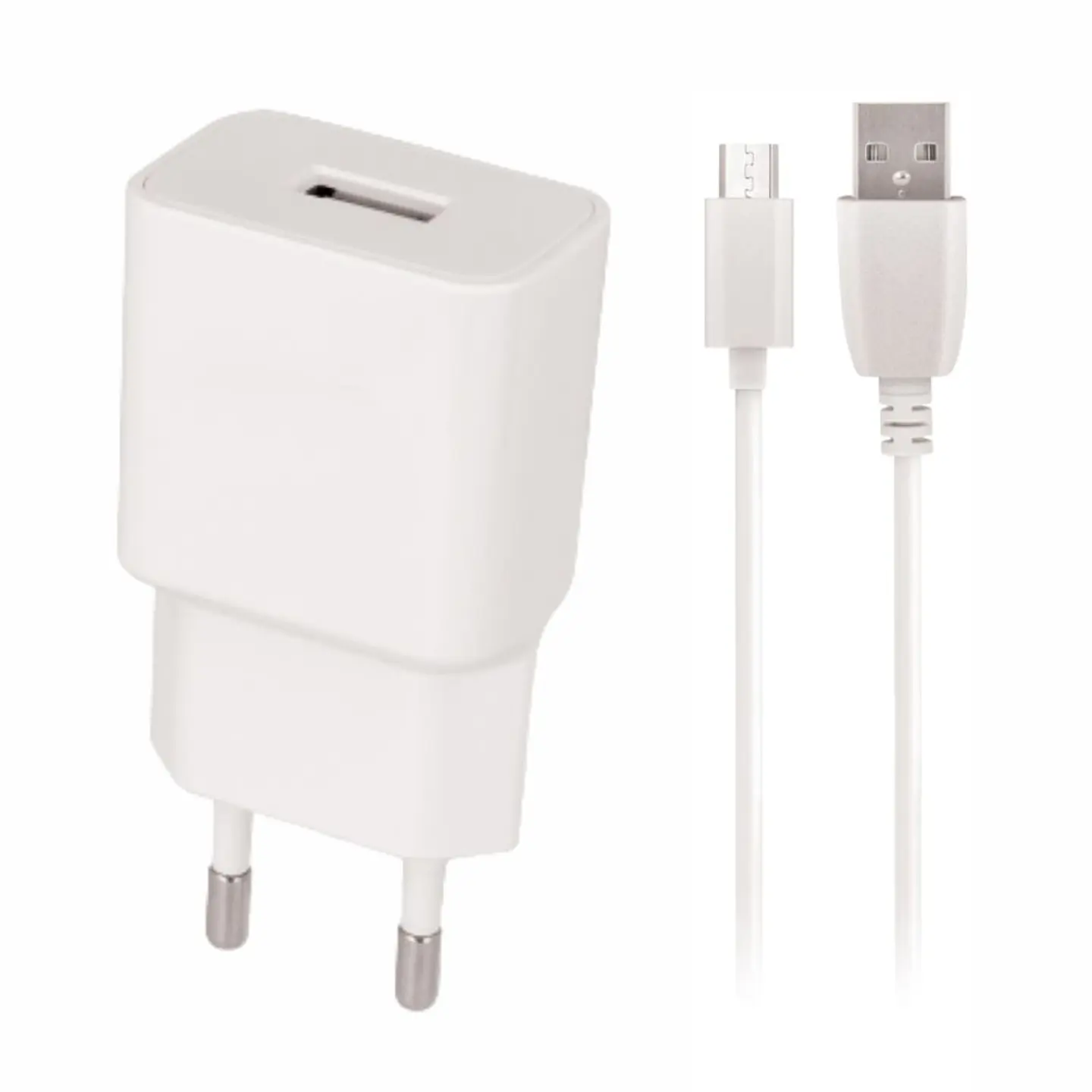 Alimentador Comutado USB 2.1A + Cabo MicroUSB 1