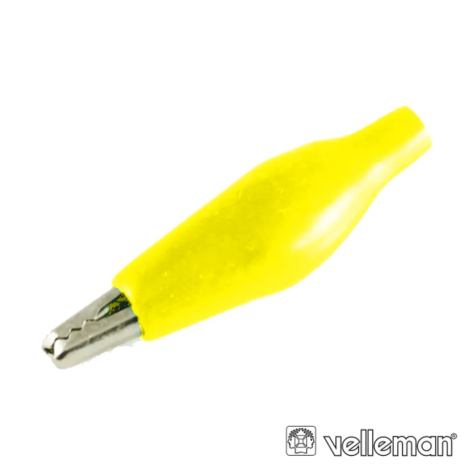 PINÇA CROCODILO 27MM ISOLADA AMARELA 1