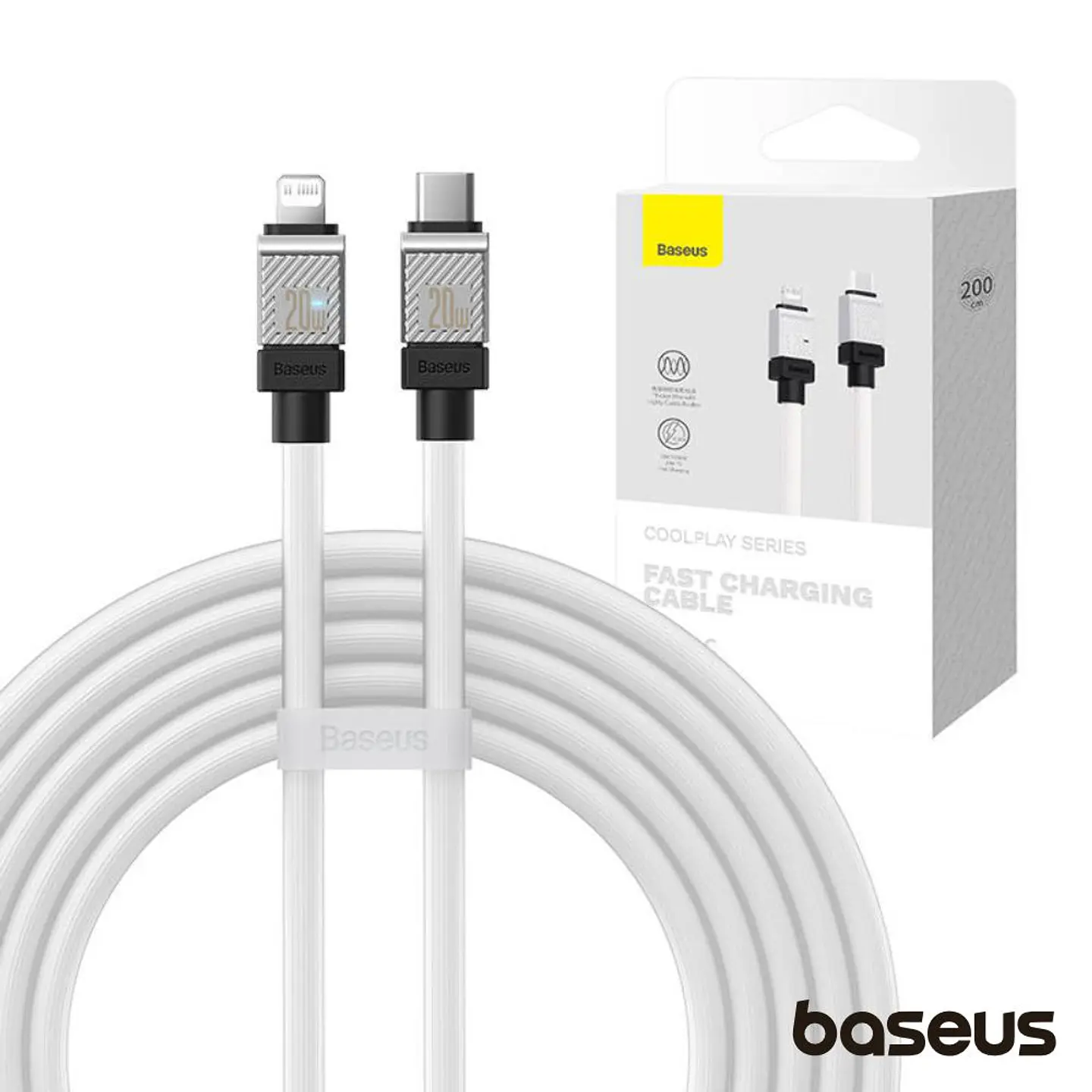 Cabo USB-C / Lightning Macho 20W PD 2m Coolplay BASEUS 1