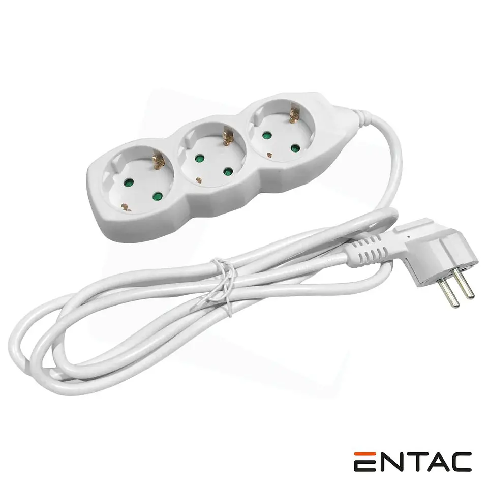 Tomada Elétrica C/ 3 Saídas 1.5M Entac 1