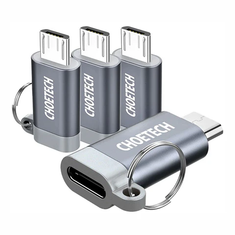 Conjunto 4 Adaptadores USB-C Fêmea / MicroUSB Macho