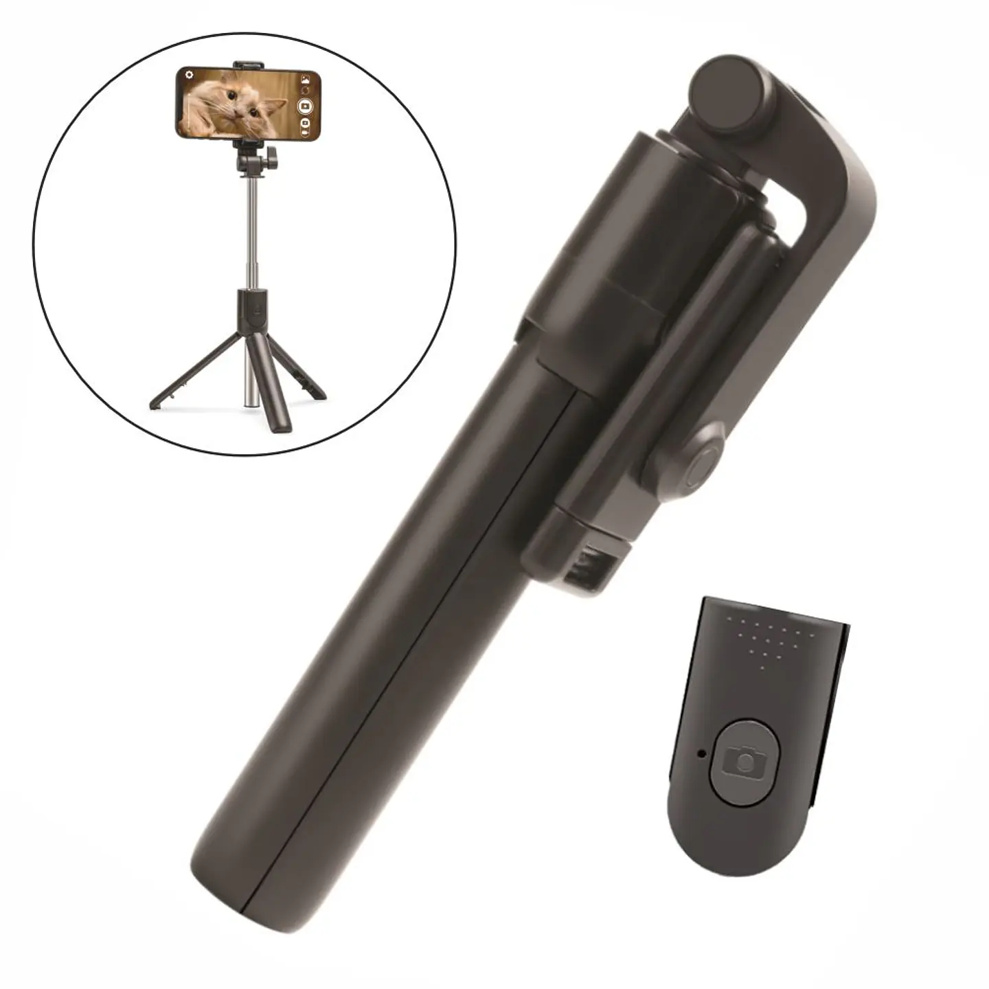 Vara Telescópica Monopod P/ Selfies C/ Função Tripé 1