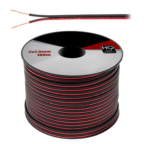 Cabo Coluna 2x2.50mm Preto/Vermelho 100m