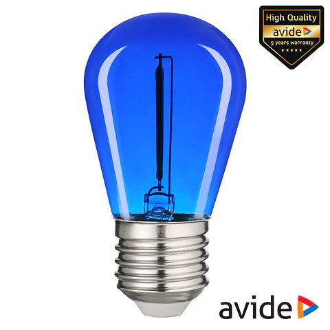 Lâmpada E27 1W 230V LED Filamento Azul 50lm AVIDE