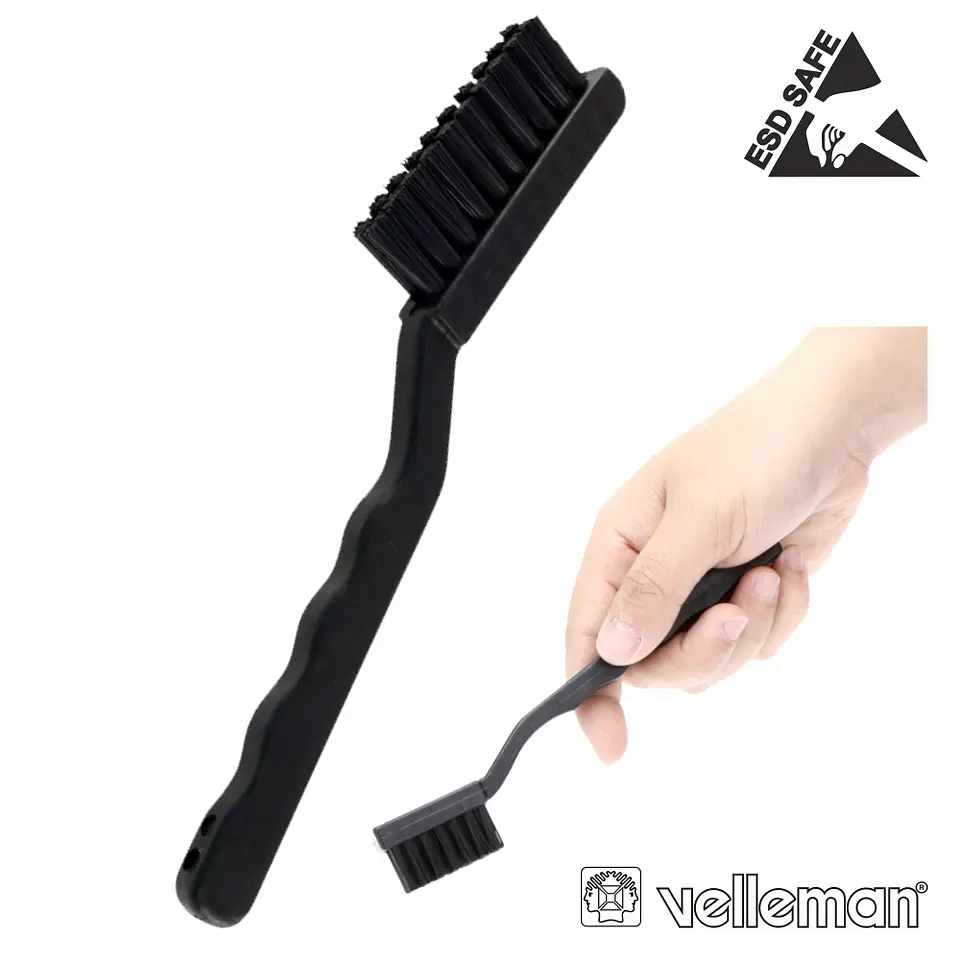 ESCOVA ANTI-ESTÁTICA ESTREITA 170MM VELLEMAN 1