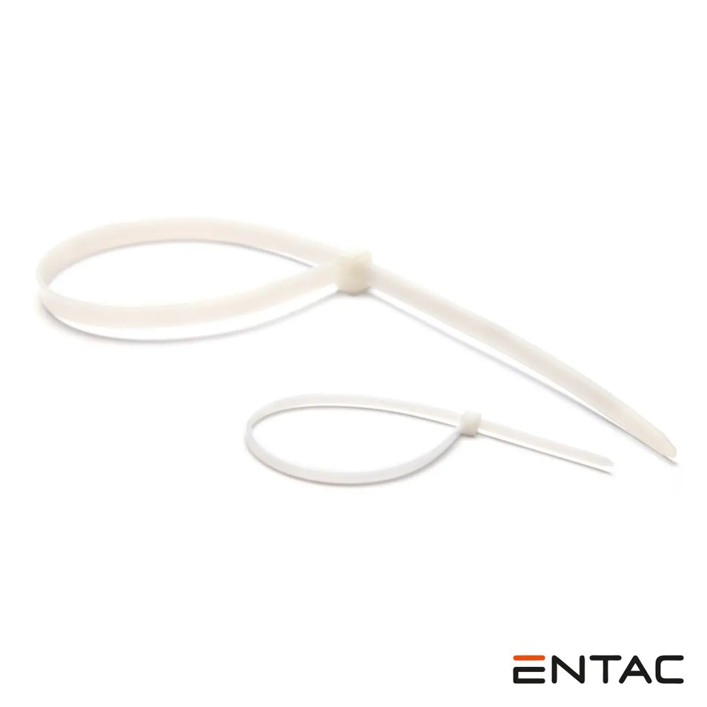 Conjunto 50 Braçadeiras Nylon 3.6x200mm Branco ENTAC 1