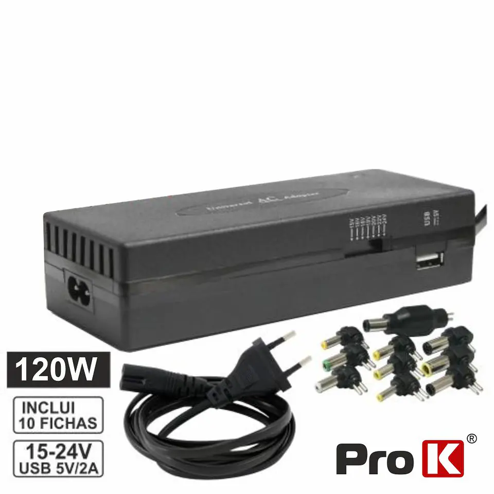 ALIMENTADOR SWITCHING 15-24V 6A C/USB PROK 1