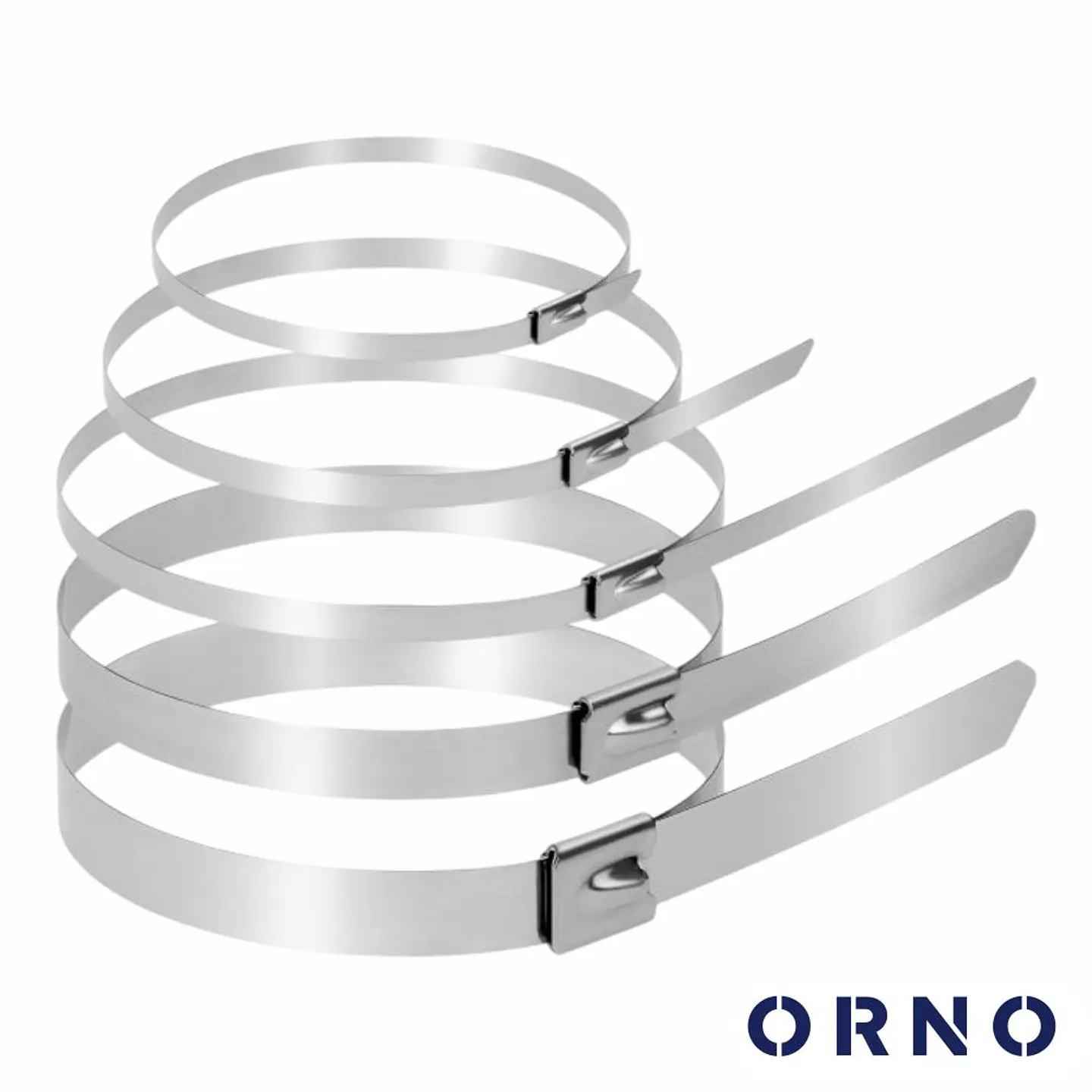 Conjunto 100 Abraçadeiras Em Aço Inoxidável ORNO 1