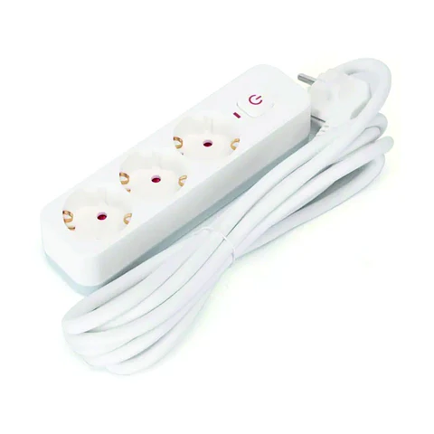 Extensão Elétrica 3x Schuko C/ Interruptor 5m 3G1.5