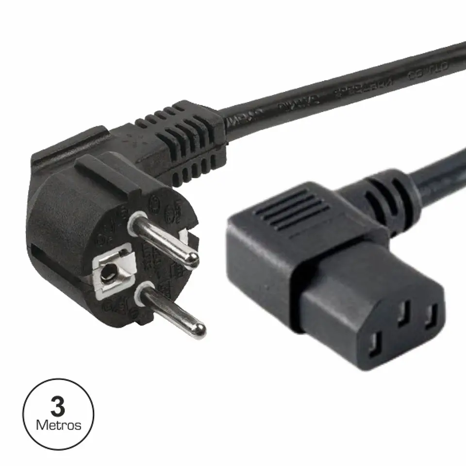 CABO ALIMENTAÇÃO SCHUKO MACHO 3P / IEC C13 FÊMEA 3M EDH 1