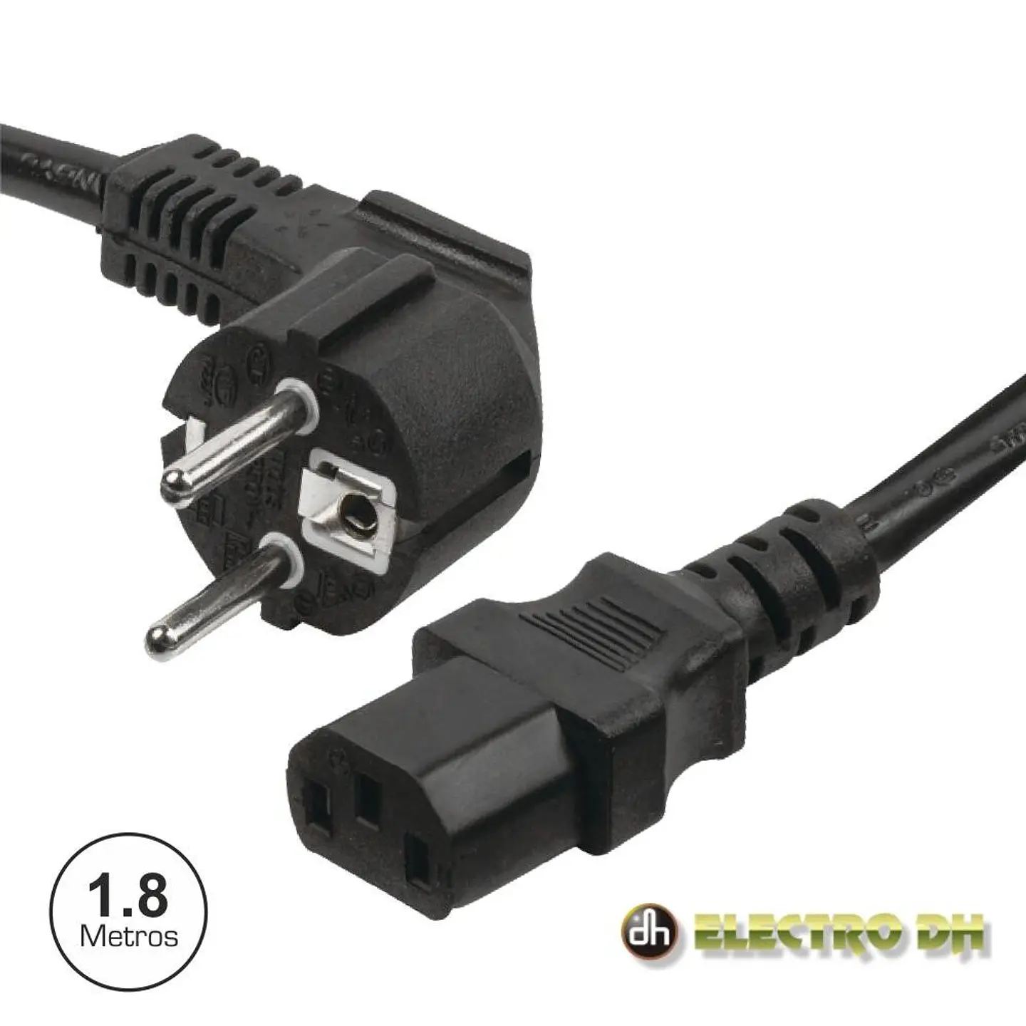 CABO ALIMENTAÇÃO SCHUKO MACHO 3P / IEC C13 FÊMEA 1.8M PRETO 1