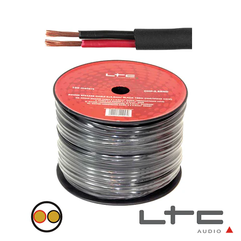 CABO COLUNA 2x1.50MM PRETO/VERMELHO 100M LTC
