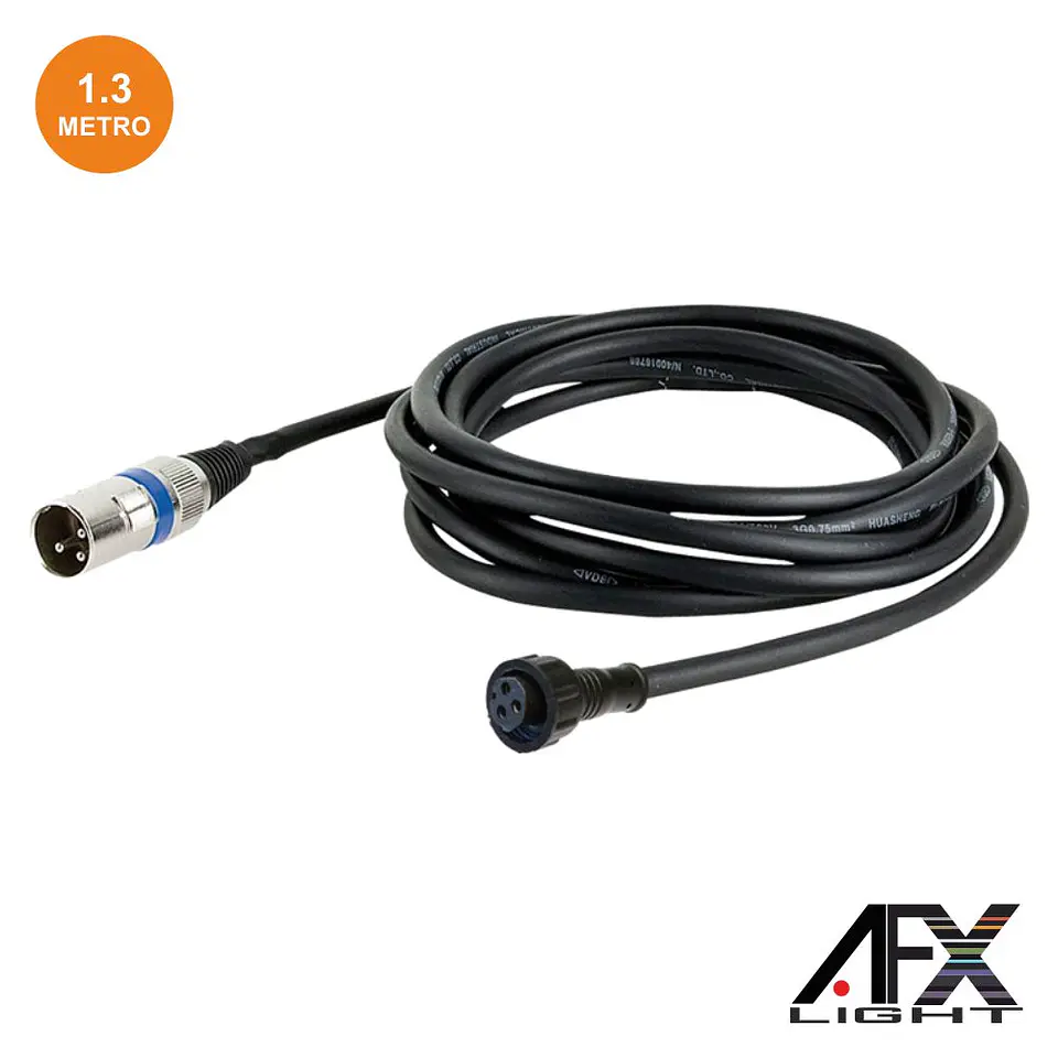 CABO DMX XLR 3P MACHO / XLR 3P FÊMEA 1.3M IPAR123 AFXLIGHT 1